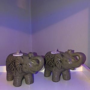 elephant candle holders